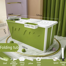 Load image into Gallery viewer, Plastic Bathtub Adult Child Bath Tub with Handle for Small Bathroom Household Large Tub Shower Tray Non-Slip Bath Accessories
