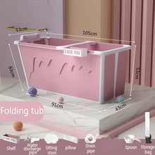Load image into Gallery viewer, Plastic Bathtub Adult Child Bath Tub with Handle for Small Bathroom Household Large Tub Shower Tray Non-Slip Bath Accessories