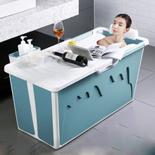 Load image into Gallery viewer, Plastic Bathtub Adult Child Bath Tub with Handle for Small Bathroom Household Large Tub Shower Tray Non-Slip Bath Accessories
