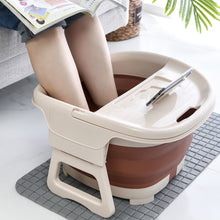 Load image into Gallery viewer, Foldable Footbath Plain Foaming Massage Bucket Foot Soaking Bucket Household Plastic Sauna Bathtub Pedicure Bath Water Bucket
