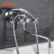 Load image into Gallery viewer, Accoona Shower Faucets Classic Bathtub Faucet Chrome Plated Single Holder Long Nose Brass Bathroom Faucet Bath Mixer Tap A7176
